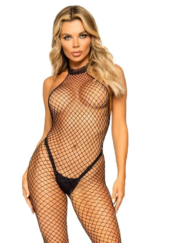 Leg Avenue Industrial Net Racer Neck Backless Bodystocking