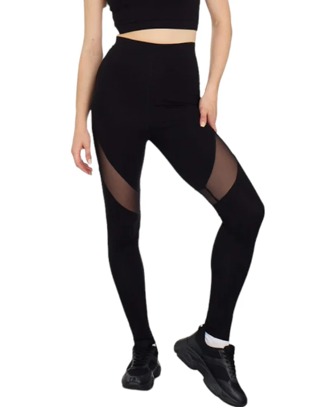 Women's gradient - colored lingerie for a unique effectSports Legging with mesh design