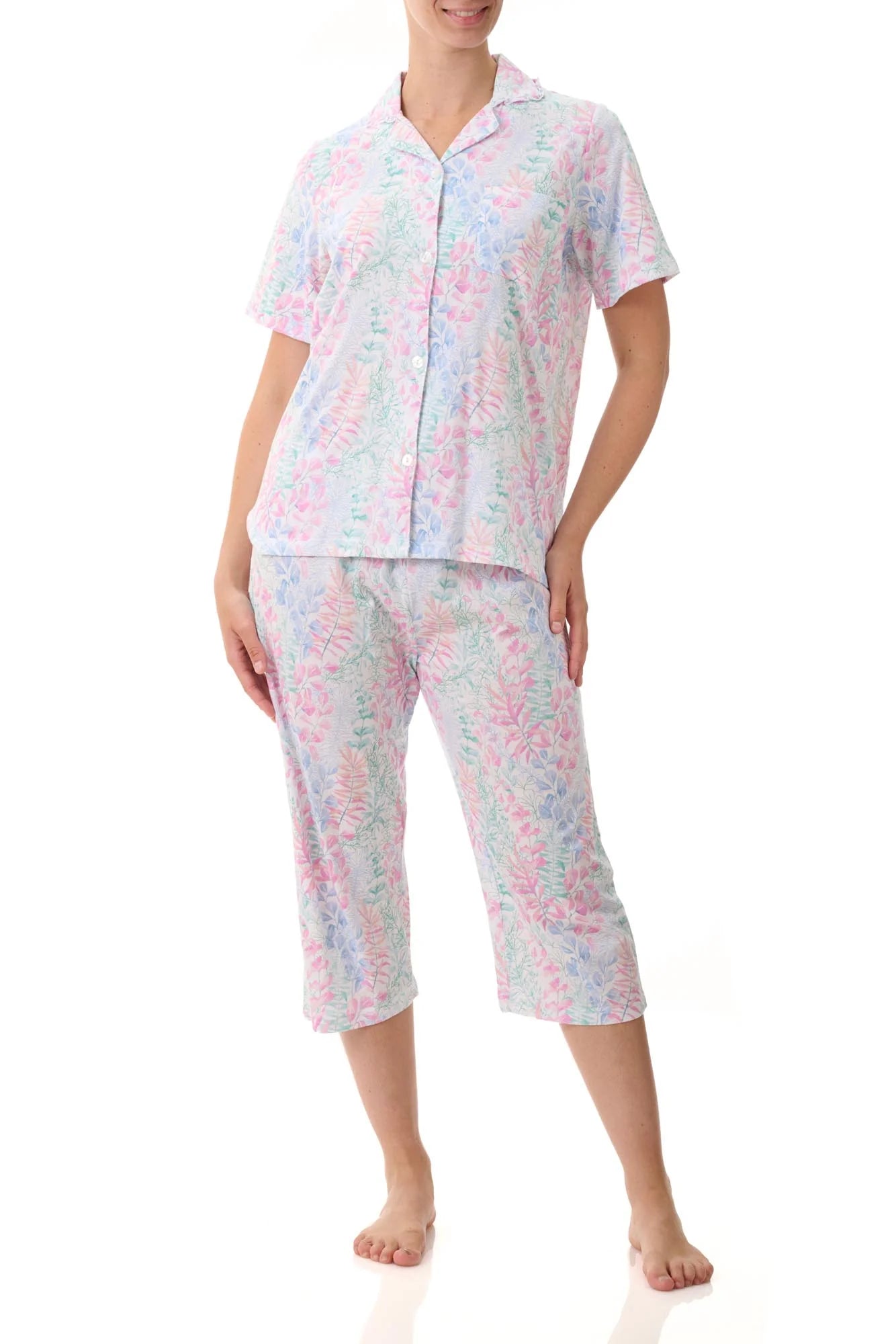 Women's high - waisted panty and bra sets for a retro lookFlorentine Capri Pyjama