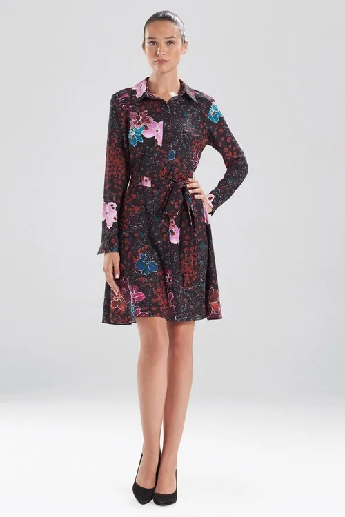 Black sexy dresses for a classic and sophisticated lookLeopard Orchid Shirt Dress