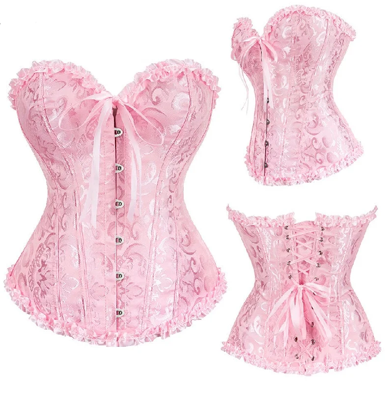 Posture - correcting bustiers for better spinal alignmentPosture - correcting bustiers for better spinal alignmentFloral Lace Corset