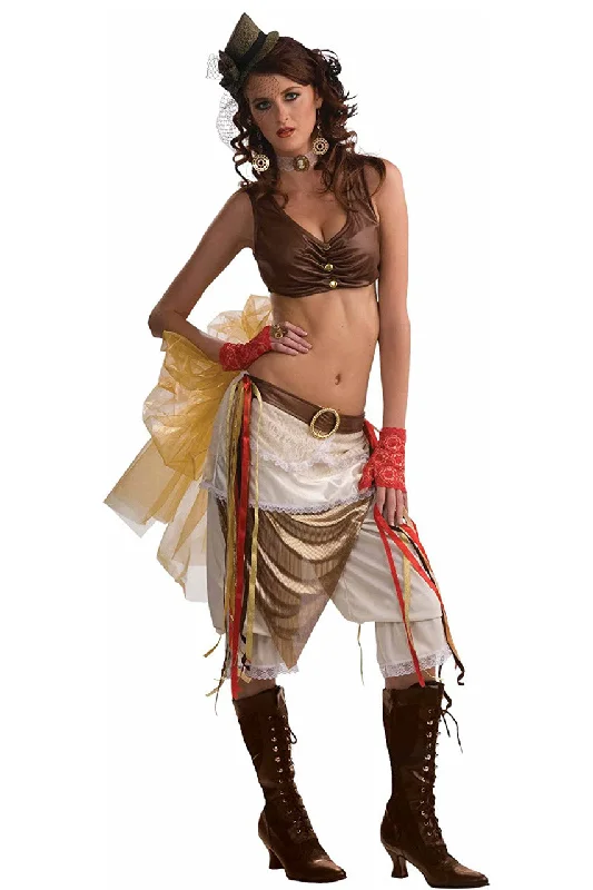 Elf cosplay robes with pointed ears and bowsSteampunk Showgirl Costume