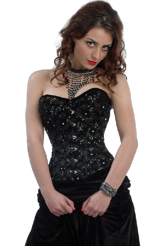 Victorian - era corsets with intricate boning detailsVictorian - era corsets with intricate boning detailsElvia Overbust Corset