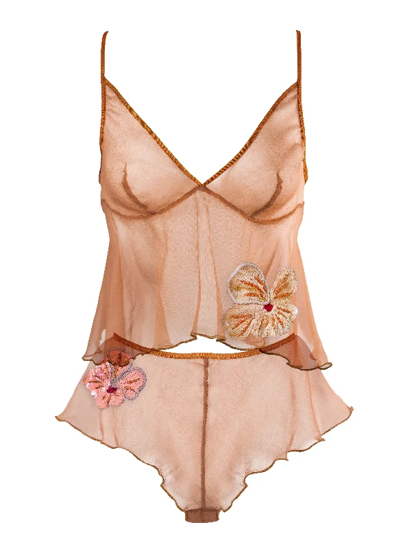 Women's pastel - colored lingerie sets for a feminine appealFolie Flower Caramel Set