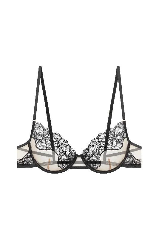 Women's balconette bra and brief lingerie combinationsDua Bra Black