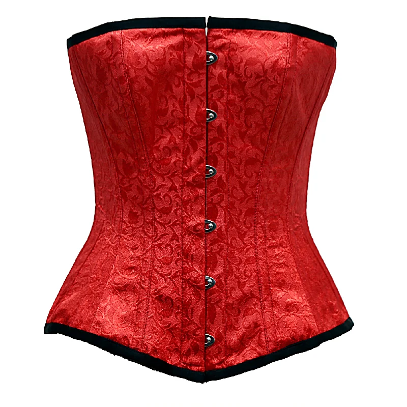 Microfiber corsets for a lightweight optionMicrofiber corsets for a lightweight optionBennet Red Satin Brocade Overbust Corset