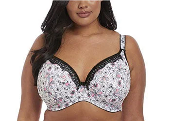 Women's polka - dot lingerie for a fun and retro vibeElomi 4400, Rosalind Monochrome Plunge Bra