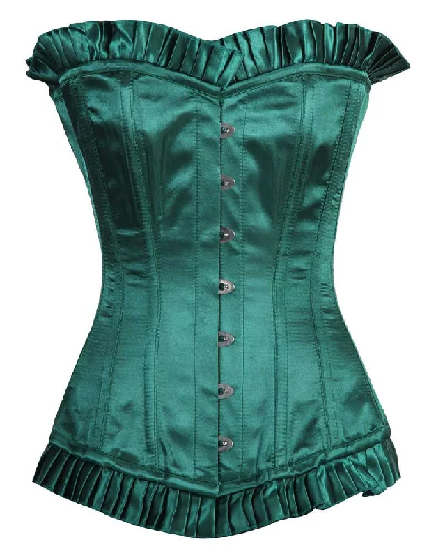 Burlesque - inspired bustiers for a performance lookBurlesque - inspired bustiers for a performance lookACA GREEN SATIN