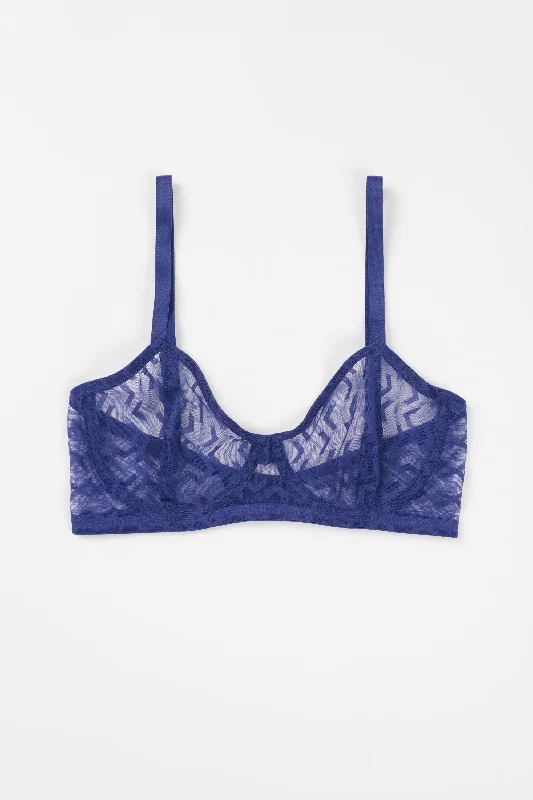 Women's bralette and panty sets in a sports - inspired styleElectra Underwire Bra  | Navy Blue