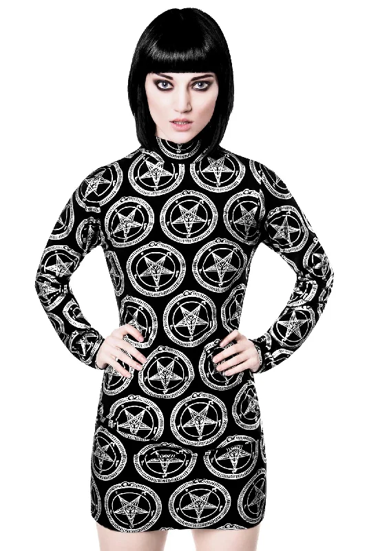 Sexy wrap dresses with a cinched waistBaphomet L/S Weekend Dress [B] - Resurrect