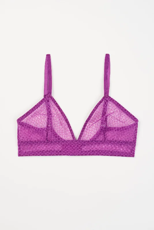 Women's balconette bra and brief lingerie combinationsKaleidoscope Soft Triangle Bra | Berry