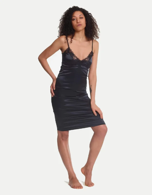 Sexy dresses with cut - outs on the sideAnnabelle Satin Slip Dress Black