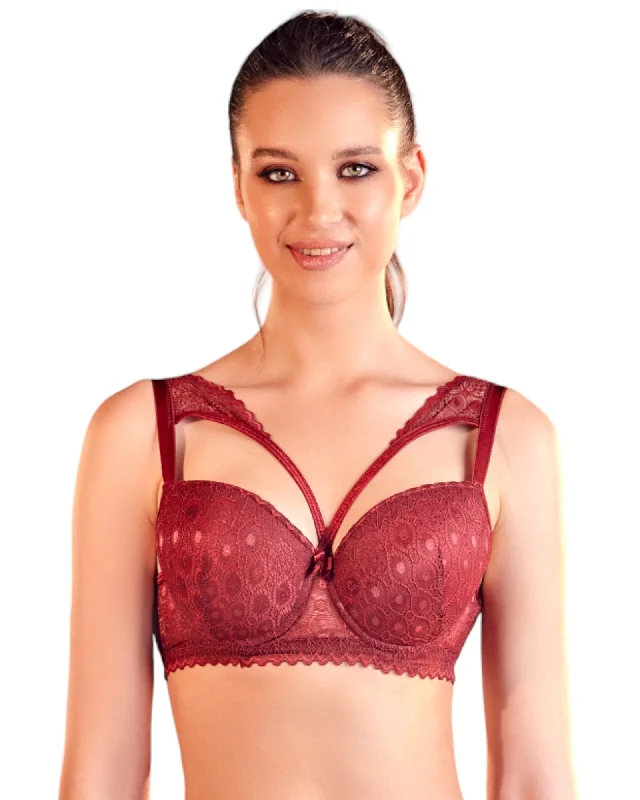 Women's bralette and panty sets in a sports - inspired styleSoft Pad Bra with Intricate Embroidery Details