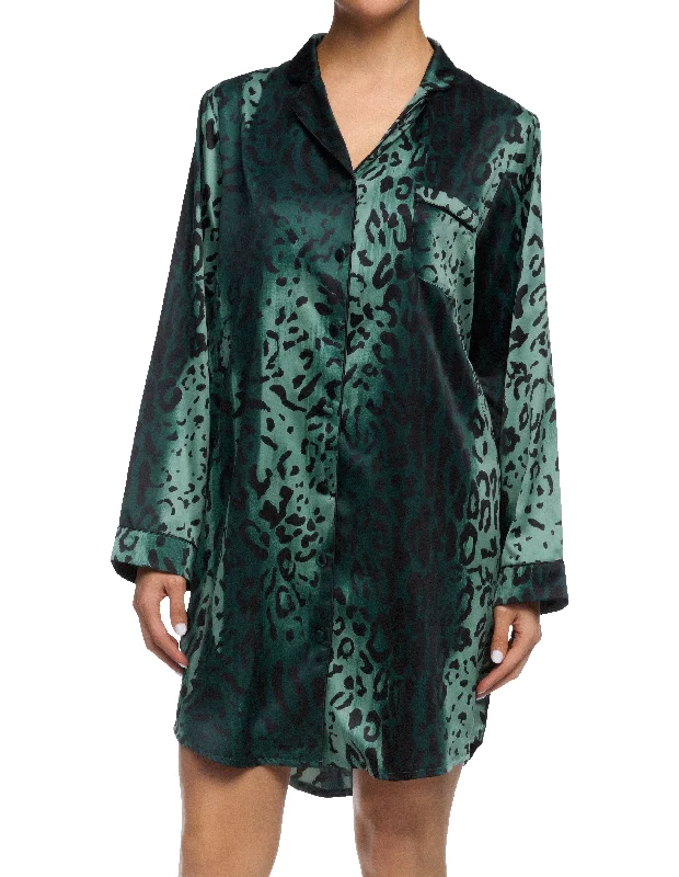 Women's organza - trimmed lingerie for a delicate appearanceSienna Satin Nightshirt