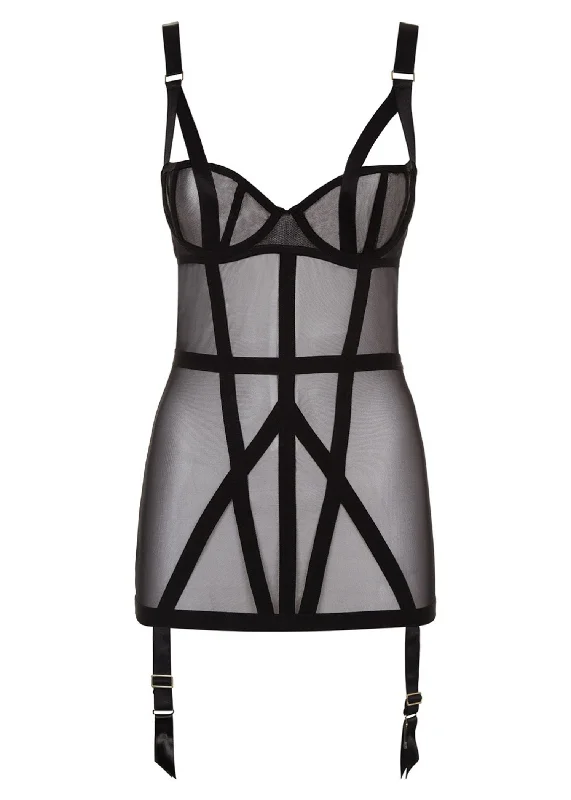 Sexy high - low dresses with a daring frontKarolina Basque Dress