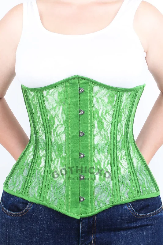 Victorian - era corsets with intricate boning detailsVictorian - era corsets with intricate boning detailsJocelyn Green Mesh with Lace Long Corset