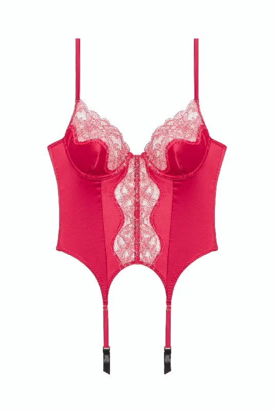 Women's geometric - patterned lingerie for a modern lookScarlett Corset Cherry