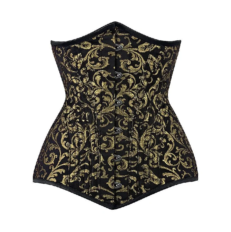 Gothic - inspired bustiers featuring dark colors and studsGothic - inspired bustiers featuring dark colors and studsAlaine Waist Trainer Steel Boned Corset