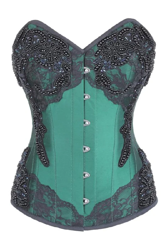 Lace - covered corsets for a feminine touchLace - covered corsets for a feminine touchJemminson Lace & Bead Embellished Overbust Corset