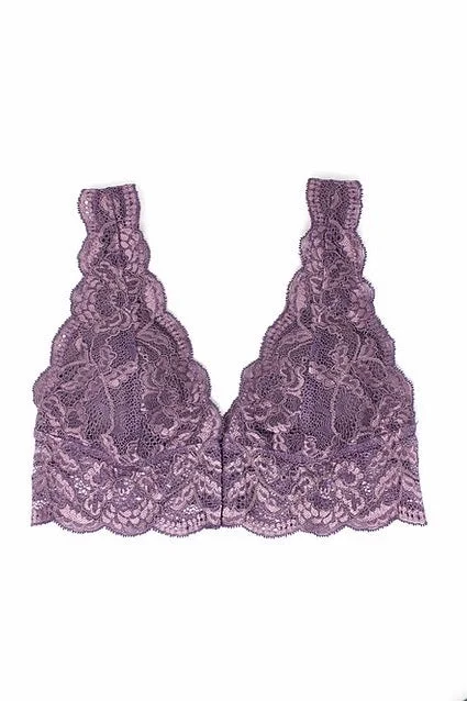 Women's lace - trimmed babydoll lingerie setsFortuna Front Close Bralette