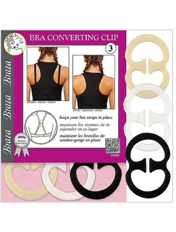 Women's bras with a seamless constructionBraza Converting Clip | Bra Racer Back Converter, MultiPack | 3 Racerback clips