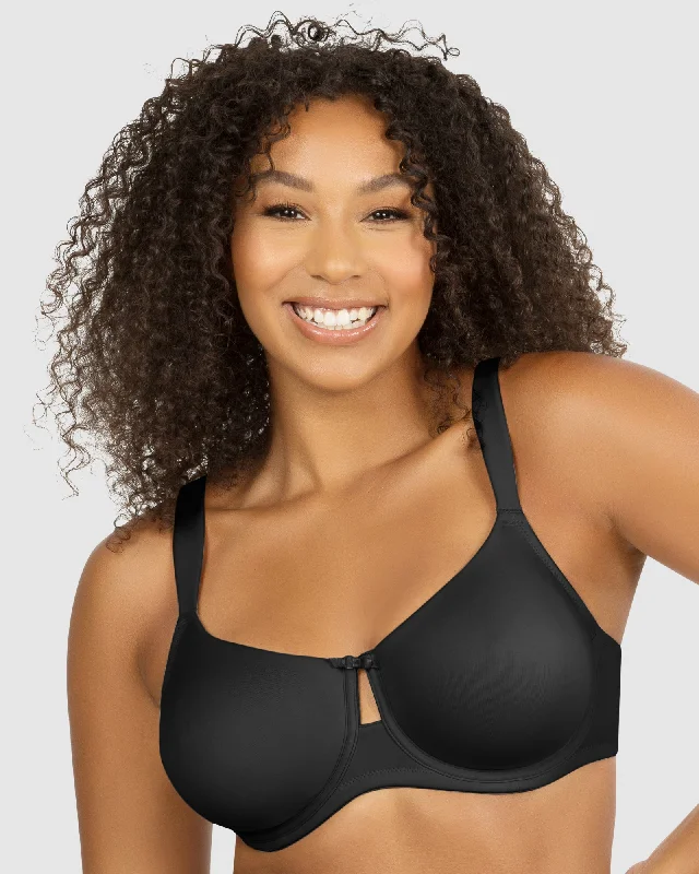 Women's demi - cup bras for a sexy lookErika Everyday Seamless Underwire T-Shirt Bra-Black- P58622