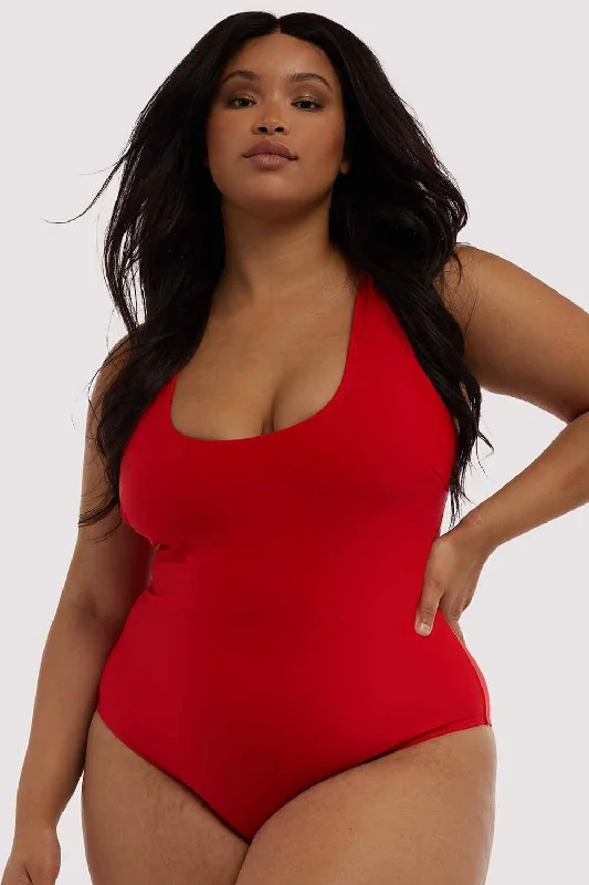 Women's Calvin Klein bras for different cup sizesHalley Red Scoop Swimsuit Curve