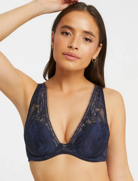 Women's bras with a silk blend for luxuryMontelle Botanical Mystique High Apex Bra