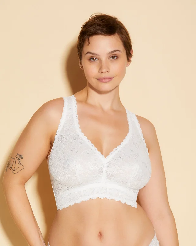 Women's white bras for a clean appearanceBralette Super Curvy Con Spalline Incrociate