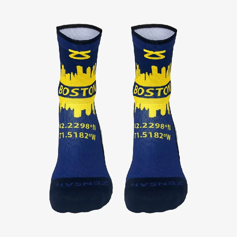 Women's leather - look socks for an edgy styleWomen's leather - look socks for an edgy styleBoston Skyline Timeless Running Socks (Mini-Crew)