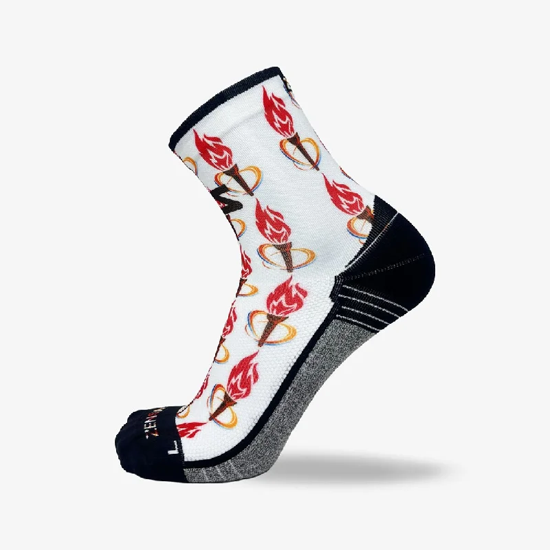 Women's leather - look socks for an edgy styleWomen's leather - look socks for an edgy styleFlaming Torches Socks (Mini-Crew)