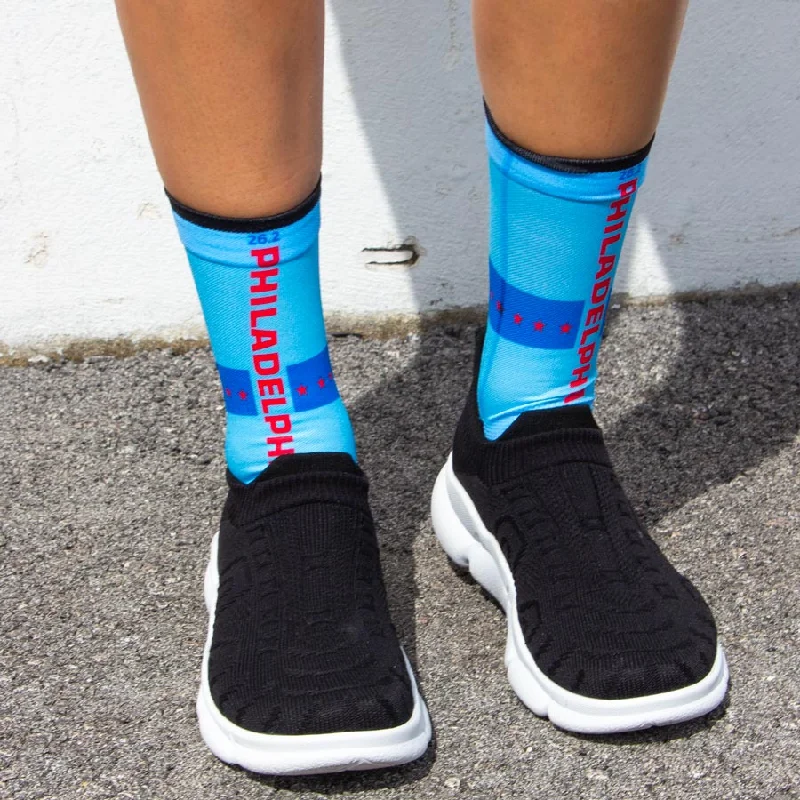 Women's nylon - reinforced socks for durabilityWomen's nylon - reinforced socks for durabilityIconic Philly Running Socks (Mini-Crew)