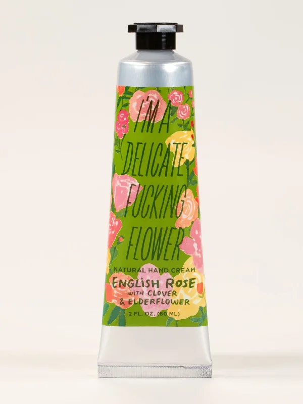 I'm A Delicate Fucking Flower Hand Cream - English Rose with Clover Elderflower