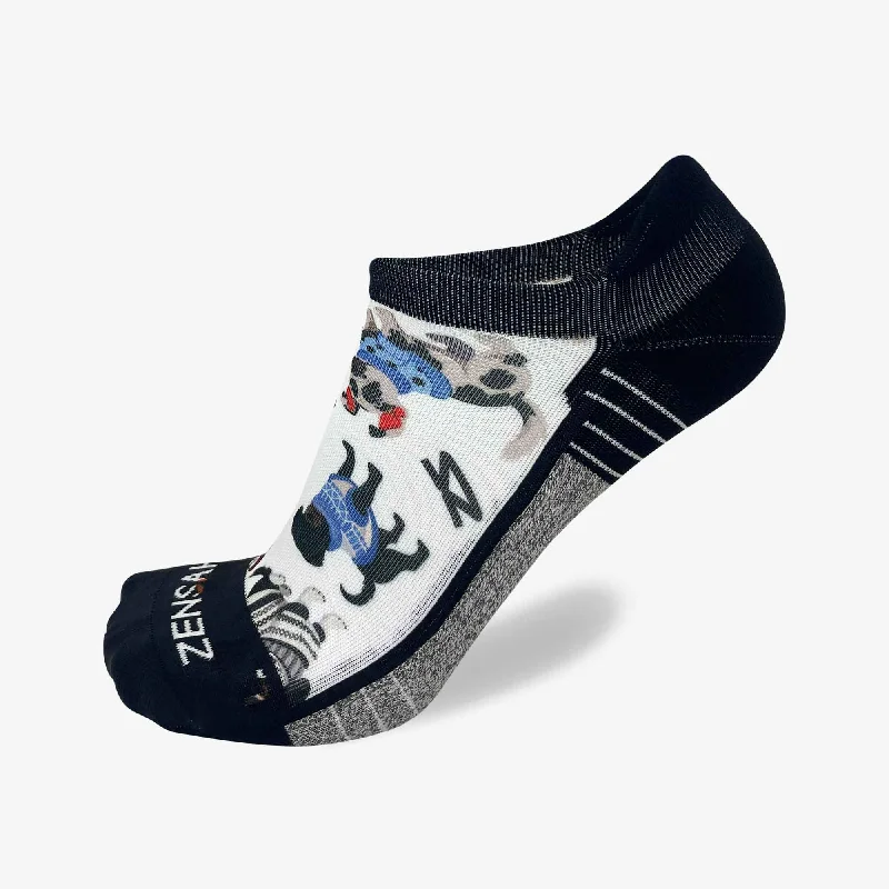 Women's crew socks with a polka - dot printWomen's crew socks with a polka - dot printSweater Dogs Running Socks (No Show)