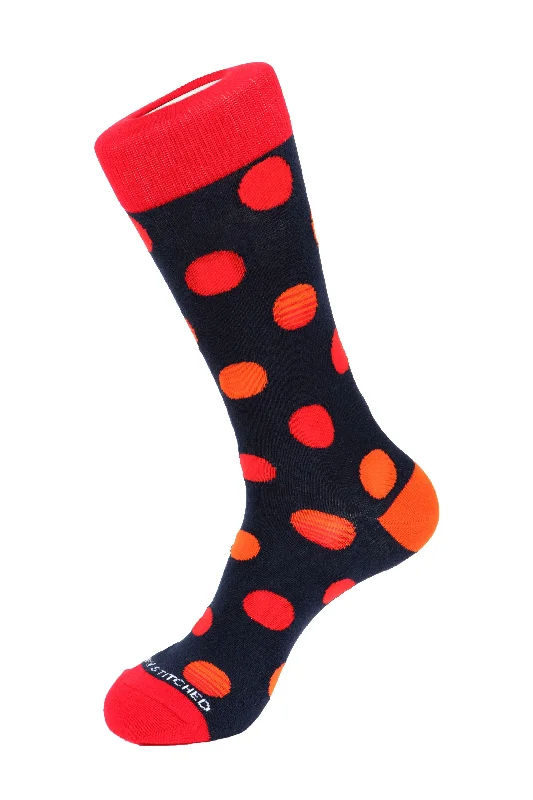 Women's over - the - calf socks with a stripe designWomen's over - the - calf socks with a stripe designSunset Polka Dot Sock