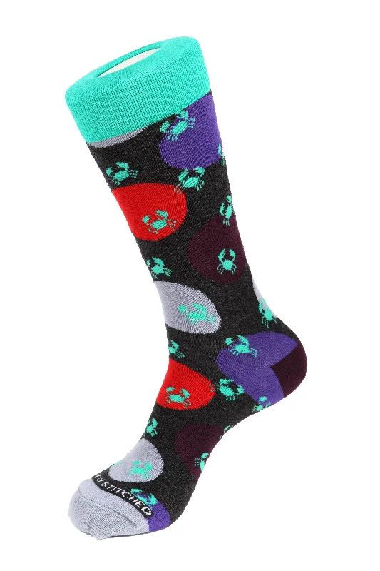 Women's adjustable - fit socks for a customized feelWomen's adjustable - fit socks for a customized feelCrab Polka Dot Sock