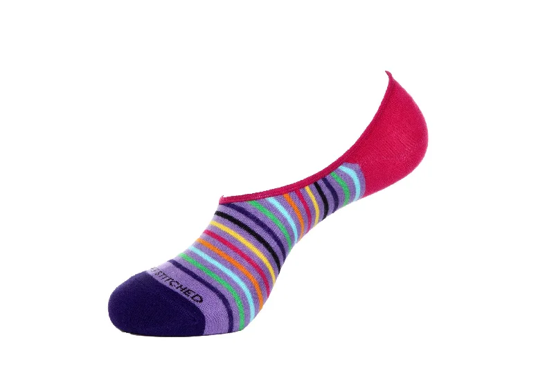 Women's silk - lined socks for a luxurious feelWomen's silk - lined socks for a luxurious feelCrosswalk Stripe- no show Sock