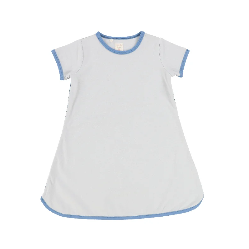 Analogie Cotton Track Dress Short Sleeve - Blue/Royal