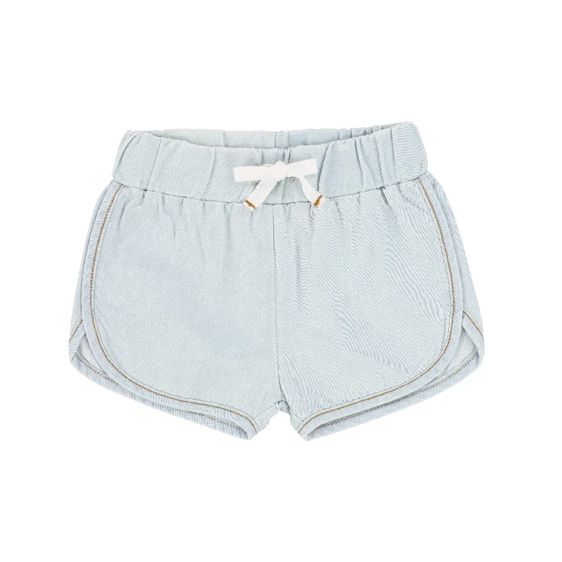 Analogie Denim Track Shorts - Chambray