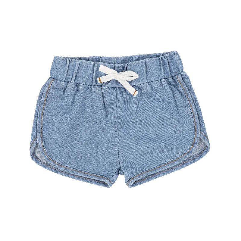 Analogie Denim Track Shorts - Denim