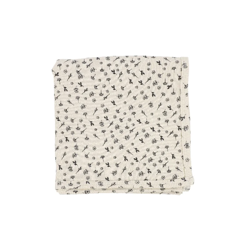 Analogie Floral Blanket - Natural/Black