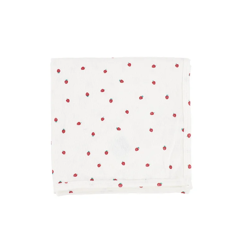 Analogie Strawberry Blanket - White