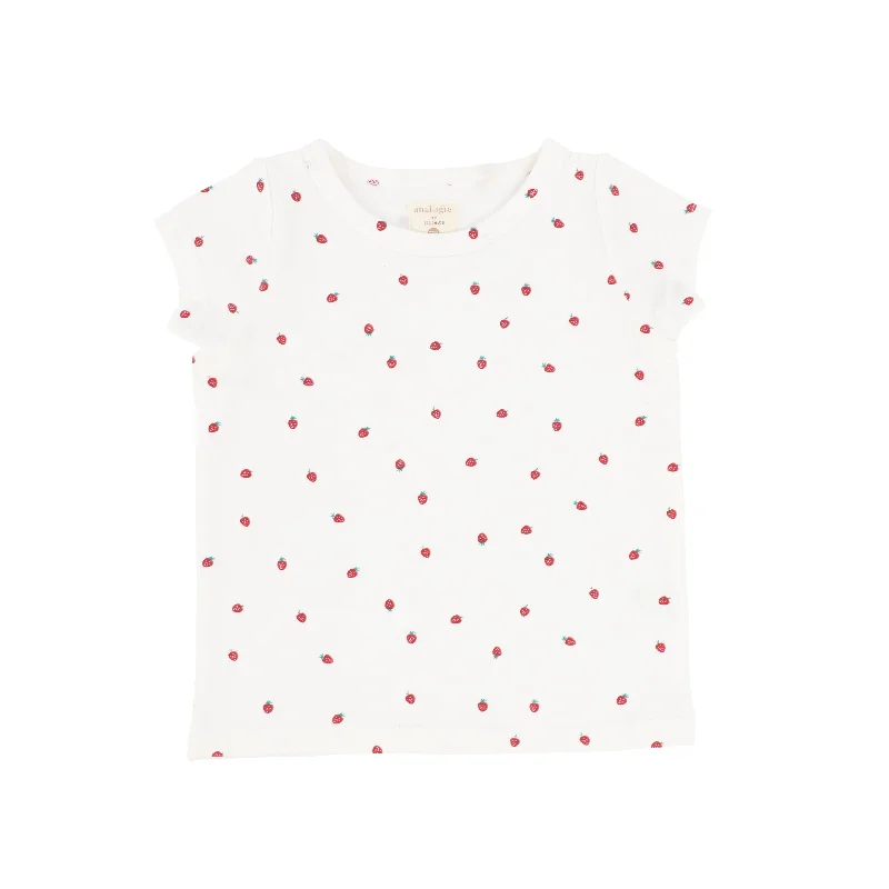 Analogie Strawberry T-Shirt Short Sleeve - White