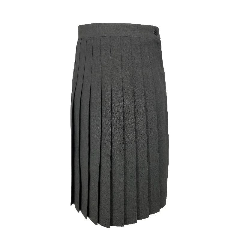 Betty Z Ladies Sewn Down Skirt - Charcoal Poly LONGER Lengths