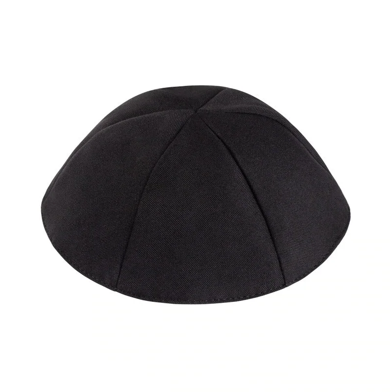 iKippah 6-Part Terylene Yarmulkah - Black