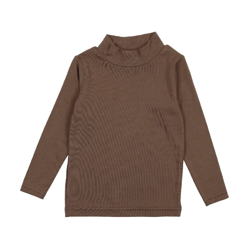 Lil Legs Bamboo Mock Neck - Mushroom