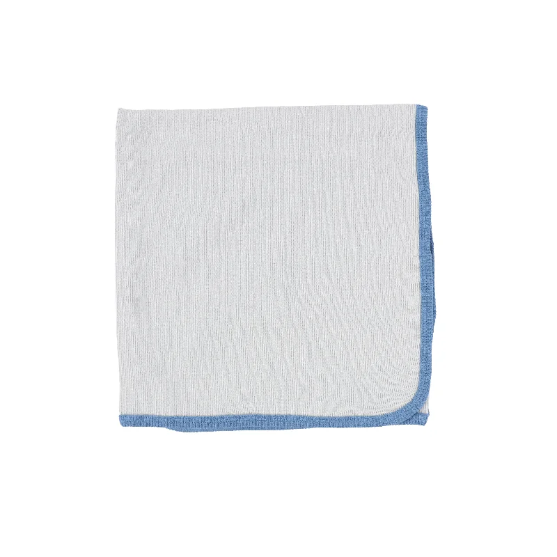 Lil Legs Contrast Edge Blanket - Blue/Royal