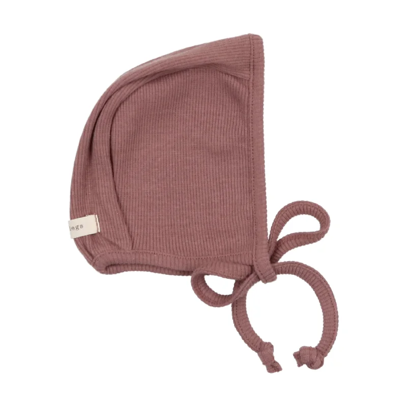 Lil Legs Ribbed Bonnet - Berry