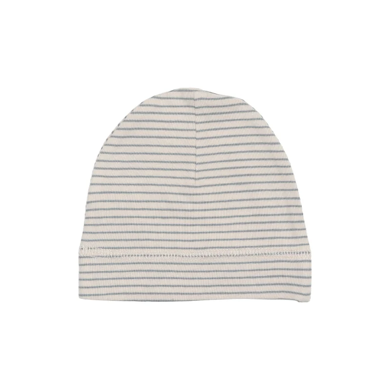 Lilette Signature Striped Beanie - Blue Stripe