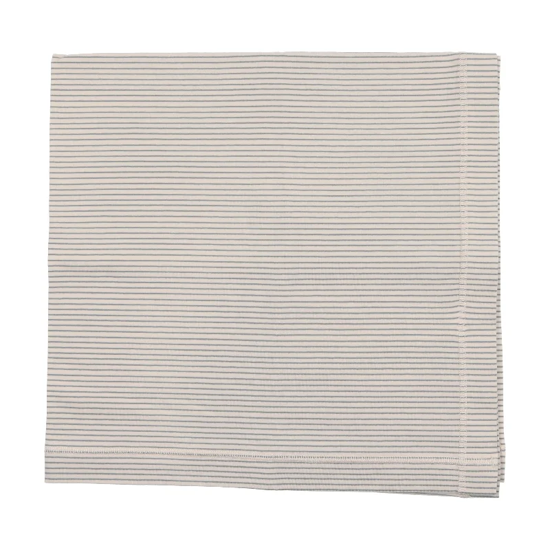 Lilette Signature Striped Blanket - Blue Stripe